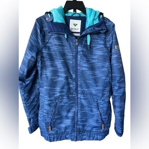 Ski Jacket Roxy DryFlight 10k Sz M Snowboarding Shades Of Blue